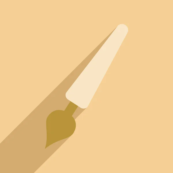 Flat with shadow icon and mobile application pen