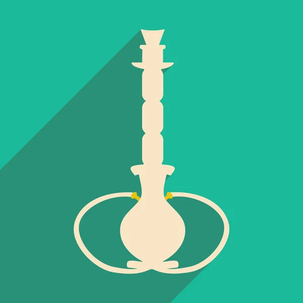 Flat with shadow icon and mobile application hookah shisha