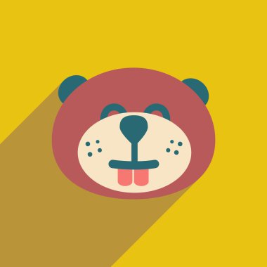 uzun gölge Kanada beaver ile düz simgesi