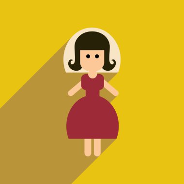 Uzun gölge Gelin düz web simgesi