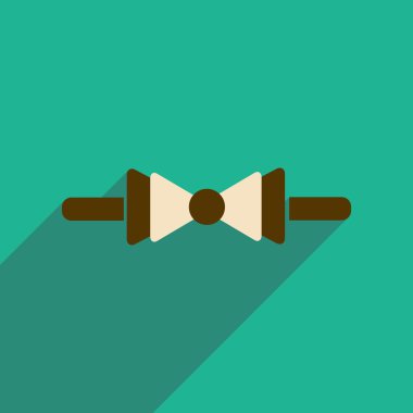 Uzun gölge kelebek kravat düz simgesi