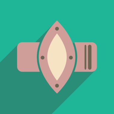 Kadınlar uzun gölge düz simgesiyle saatler