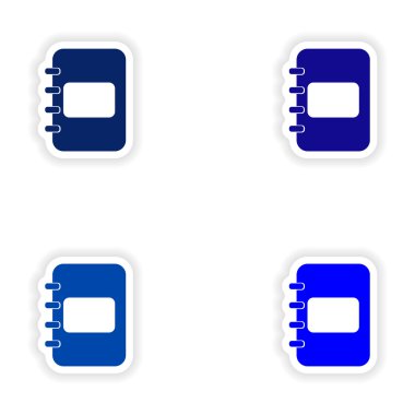 derleme gerçekçi etiket tasarım üstünde kağıt defter