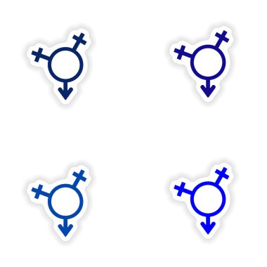 derleme gerçekçi etiket tasarım kağıt eşitlikle cinsiyetler