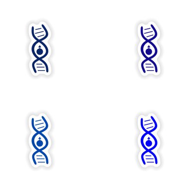 Kağıt erkek üzerinde derleme gerçekçi etiket tasarımı