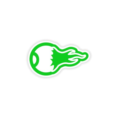 simgesi etiket gerçekçi tasarım üzerinde kağıt göz küresi Cadılar Bayramı