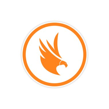 etiket siluet bir kartal