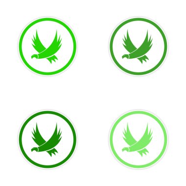 derleme siluet çıkartmaları Kartallar