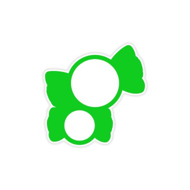 etiket tatlı şeker şeker beyaz bir arka plan üzerinde renkli.