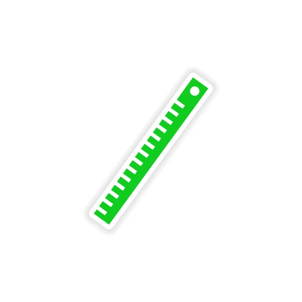 Icon sticker realistic design on paper ruler — Stock Vector