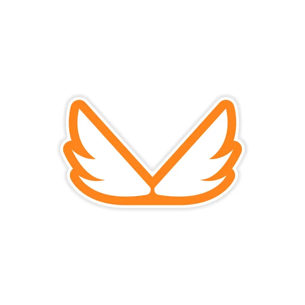 Klistermärke Eagle vingar logotyp — Stock vektor