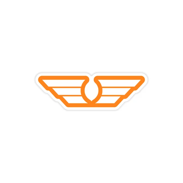 Pegatina Alas de águila logo — Vector de stock