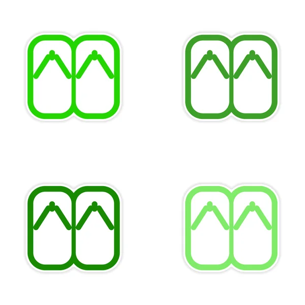 大会贴纸日本拖鞋 — 图库矢量图片