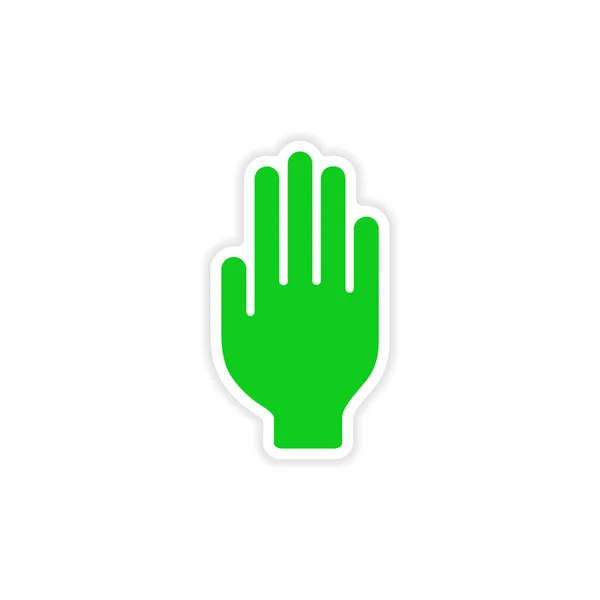 Pictogram sticker realistische ontwerp op papier hand borstel — Stockvector