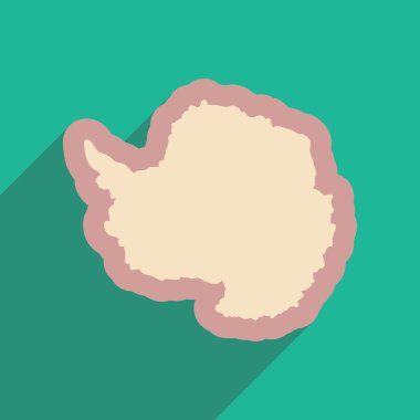 Uzun gölge harita Arctic düz web simgesi