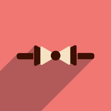 Uzun gölge kelebek kravat düz simgesi