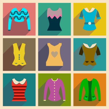 Düz kutsal kişilerin resmi ile uzun gölge Bayanlar Bluzlar kavramı