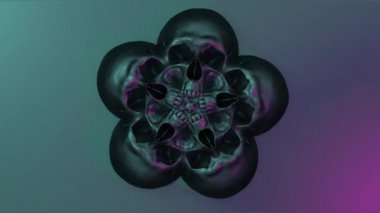 5 kafatası soyut bir müzik videosu. Kafatasları birbirine çevrilebilir videolar halinde birleşiyor.