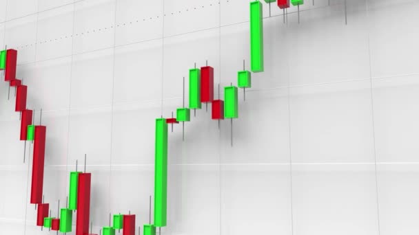 Gráfico Del Mercado Valores Comercio Divisas Gráfico Criptográfico Rojo Verde — Vídeo de stock