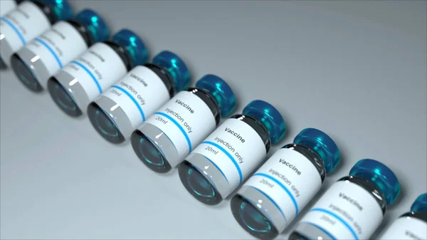 Bir Sürü Mavi Jenerik Aşı Camı Bağla Bir Sürü Aşı — Stok fotoğraf
