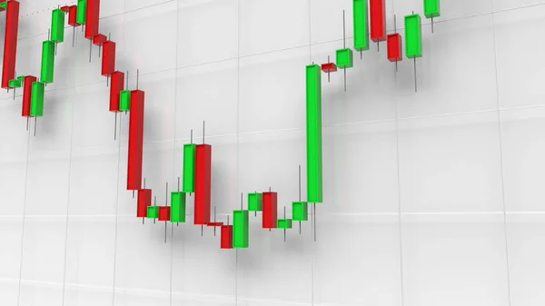 3D Stock Market Chart, forex trading chart, red and green bitcoin Going up and down. Animation of Japanese Candlestick. Financial Statistics. Analytics. on dark background