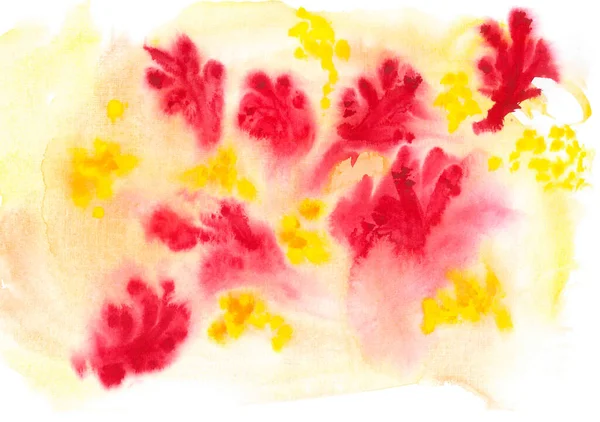 Een Helder Naadloos Bloemenpatroon Voor Energie Zonnig Positief Scarlet Spatten — Stockfoto