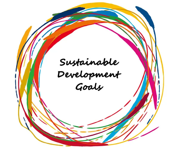 Obiettivi Sviluppo Sostenibile Immagine Cmyk Cerchio Cornice — Vettoriale Stock