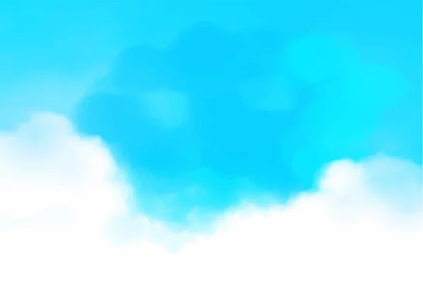 Aquarel Lucht Wolken Illustratie — Stockvector