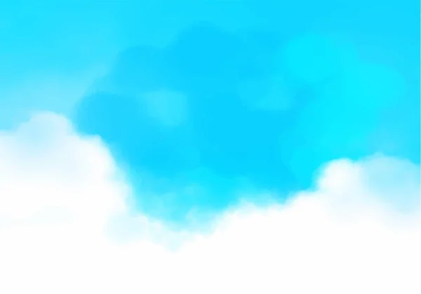 Aquarell Himmel Und Wolken Illustration — Stockvektor