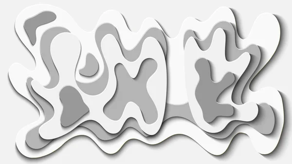 Arise Kağıt Kesiği Biçimli Beyaz 3B Soyut Arkaplan Vektörü