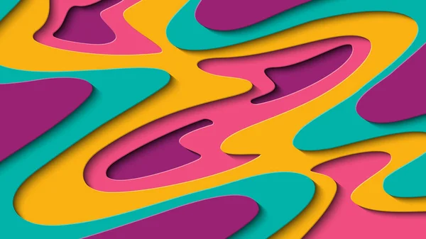 Fondo Colorido Abstracto Con Estilo Corte Papel — Vector de stock