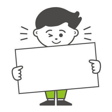 Mesaj kartı olan kişi.