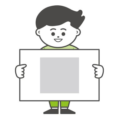 Mesaj kartı olan kişi.