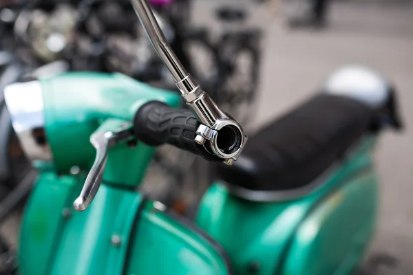 Mirror of  green retro scooter — Stock Photo, Image