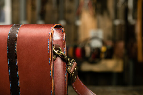 Bag in the leather workshop