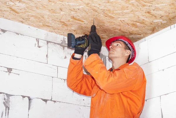 Installation of OSB — Stock Photo, Image