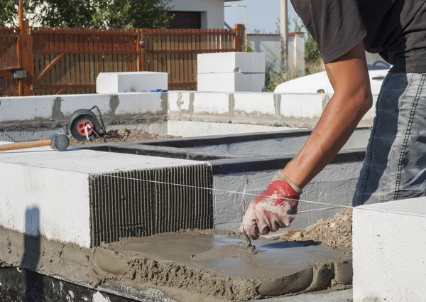 Alvenaria de concreto arejado — Fotografia de Stock