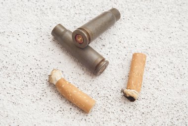 cigarette butts and cartridges clipart