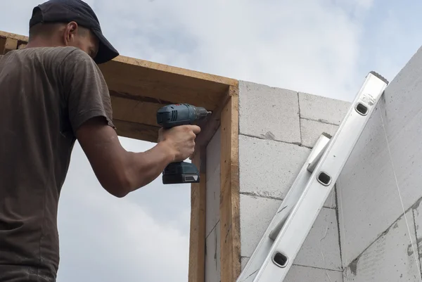 Construção chave de fenda sem fio — Fotografia de Stock