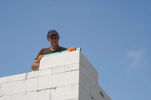 Pared de hormigón aireado — Foto de Stock