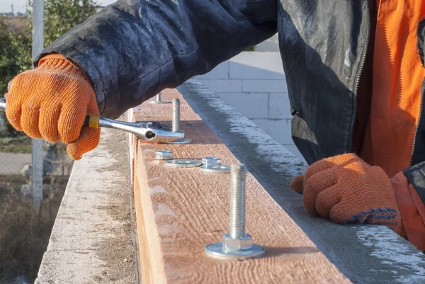 Installationen av tak system — Stockfoto