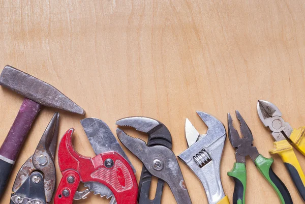 Hand tools on the table — Stock Photo, Image