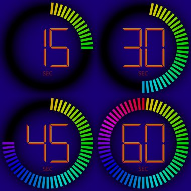 vektör dijital zamanlayıcı