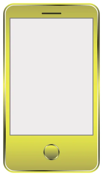 Vector smartphone amarillo — Vector de stock