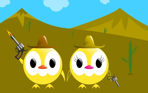 Vector cowboy pui — Vector de stoc