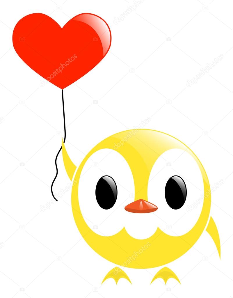 Vector Chick And Heart Stock Vector C Mkuchina 95153332