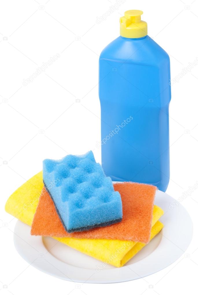 cleaning supplies for dishes