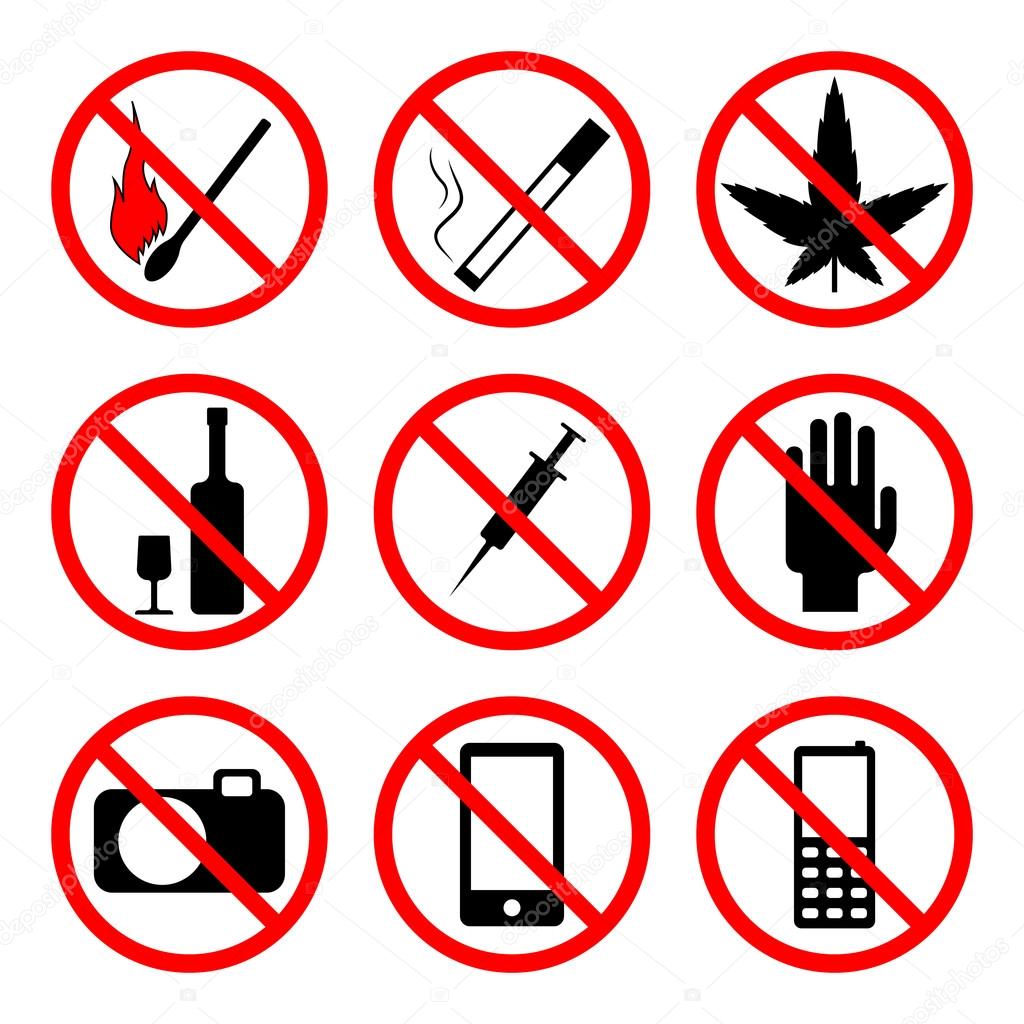 vector prohibiting signs