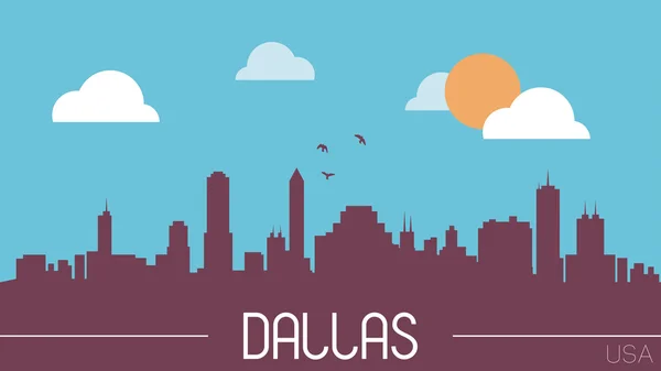 Dallas EUA silhueta skyline Ilustração De Bancos De Imagens