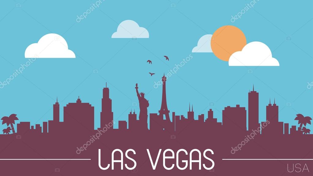 Download Las Vegas skyline silhouette vector illustration — Stock Vector © krkt #85237012